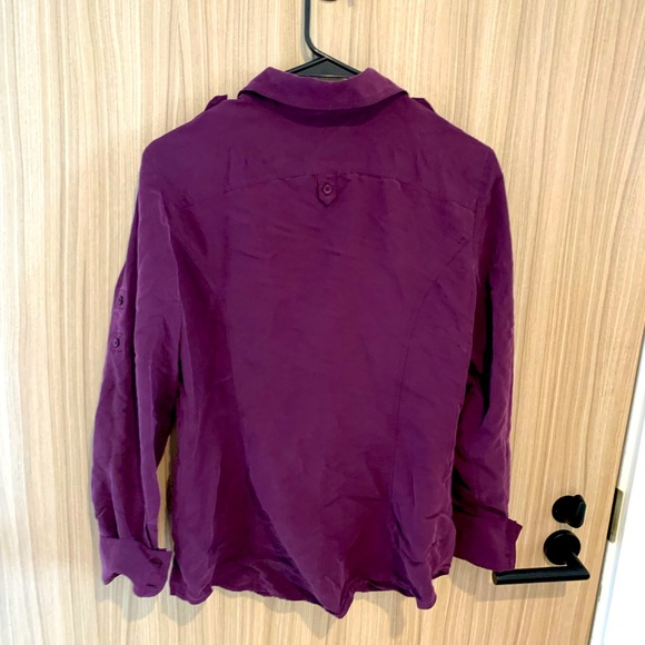 Express Purple Button down - Picture 2 of 3